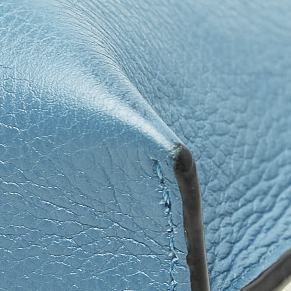 Loewe Anagram T Pouch Cowboy Clutch Bag Second Blue White Black Leather Women... - Picture 6 of 10